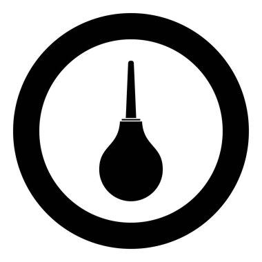 Daire vektör illüstrasyon izole simgesinde lavman siyah .