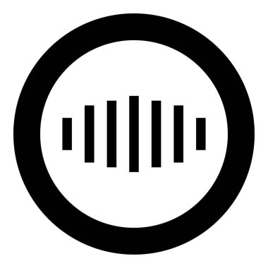 Dijital sinyal siyah kutsal kişilerin resmi daire vektör illüstrasyon izole içinde .