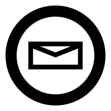 Siyah posta kutsal kişilerin resmi daire vektör illüstrasyon izole içinde .