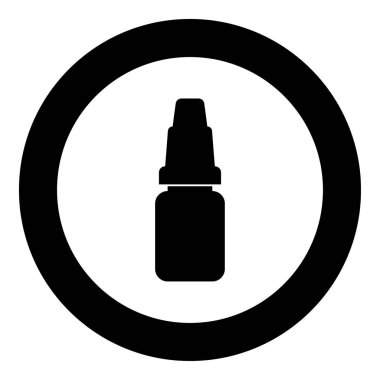 Daire içinde simge siyah renk göz damlası