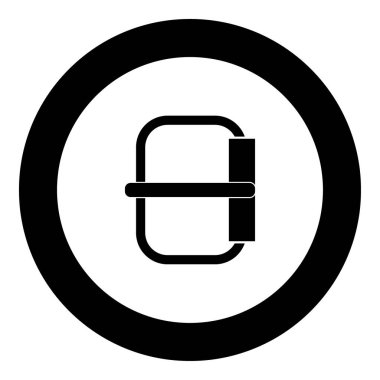 Simge siyah renkli daire içinde toka