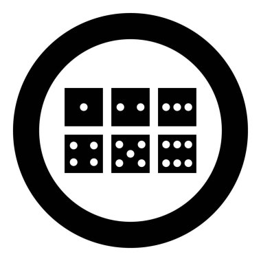 Zar nubes simge siyah renkli daire içinde