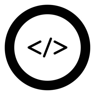 Sembol kodu simge siyah renk daire