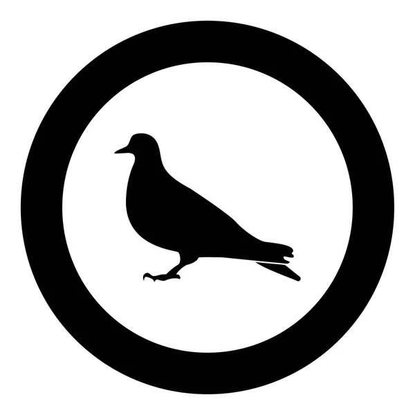 Dove icon black color in circle — Stock Vector