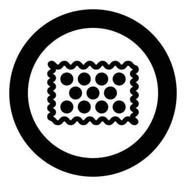 Tanımlama bilgisi simge siyah renkli daire içinde