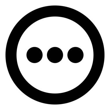 İşareti simgesi siyah renkli daire içinde devam.