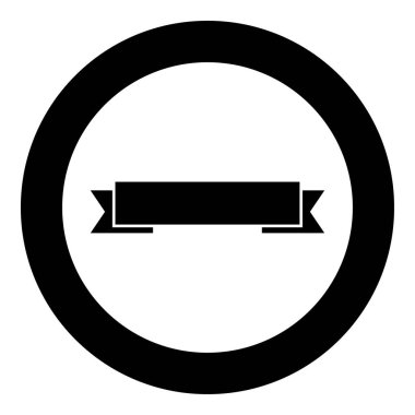 Şerit simge siyah renkli daire içinde