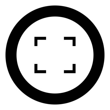 Sembol tam ekran simge siyah renkli daire içinde