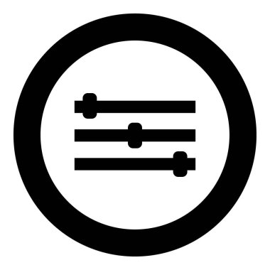 Denetim Masası simgesi siyah renk daire