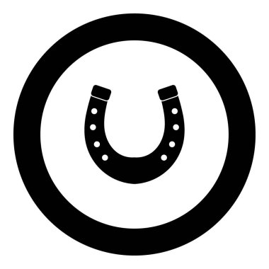 At nalı simge siyah renkli daire içinde