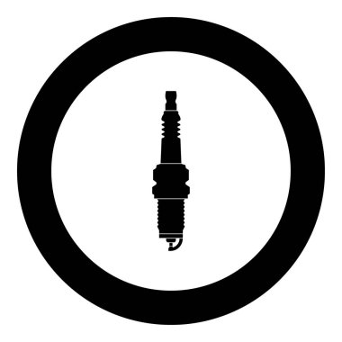 Buji simge siyah renkli daire içinde