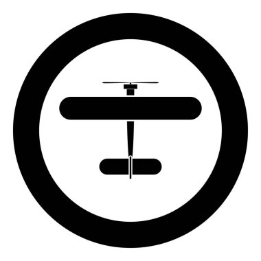 Çift kanatlı simge siyah renkli daire içinde