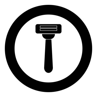 Ustura simge siyah renkli daire içinde