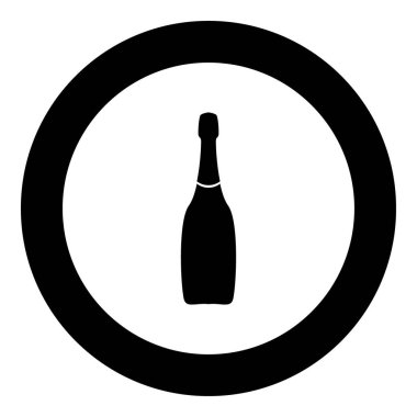 Şampanya siyah kutsal kişilerin resmi içinde daire vektör çizim