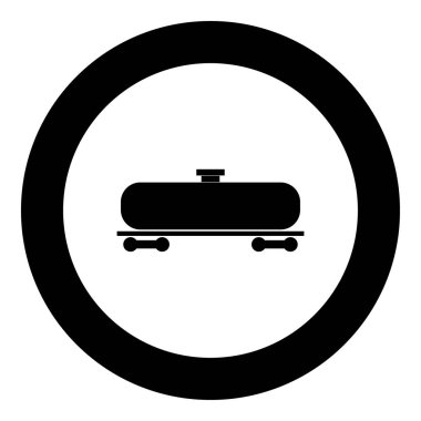 Daire vektör çizim simgesinde siyah Sarnıcı