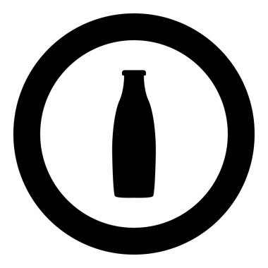 Şişe siyah kutsal kişilerin resmi içinde daire vektör çizim