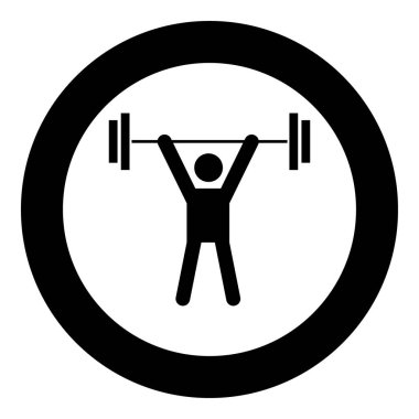 Adam uping kilo siyah simgesi daire