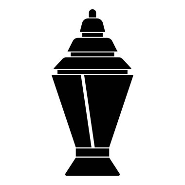 Ramazan kareem fener veya fanous simge siyah renkli düz stil basit görüntü illüstrasyon