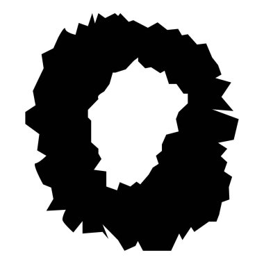 Yüzey simge siyah renk düz stil basit görüntü illüstrasyon delik