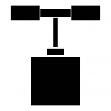 Fünye simge siyah renkli düz stil basit görüntü illüstrasyon