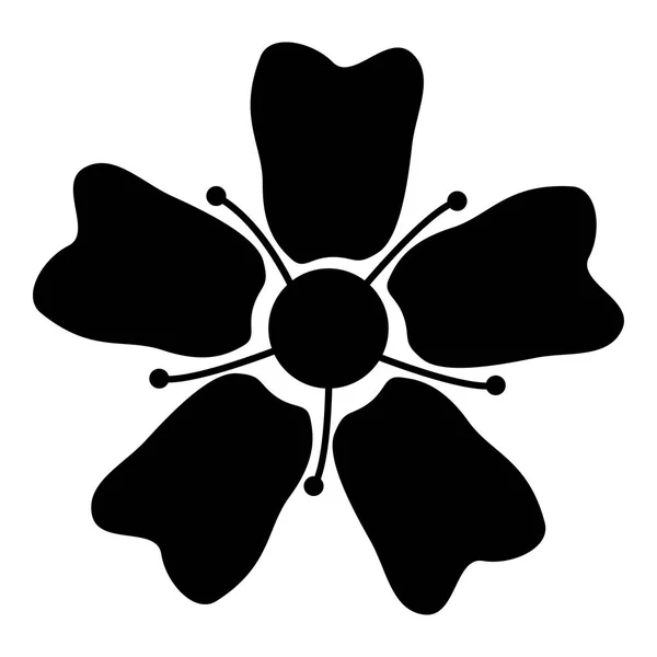 花桜アイコン ブラック カラー イラスト フラット スタイル シンプルなイメージ — ストックベクタ