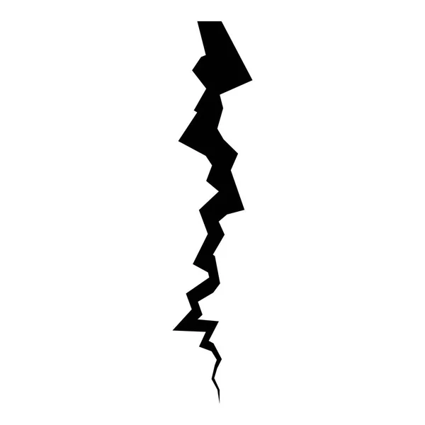 Zwarte kleur illustratie vlakke stijl eenvoudig pictogramafbeelding spleet — Stockvector