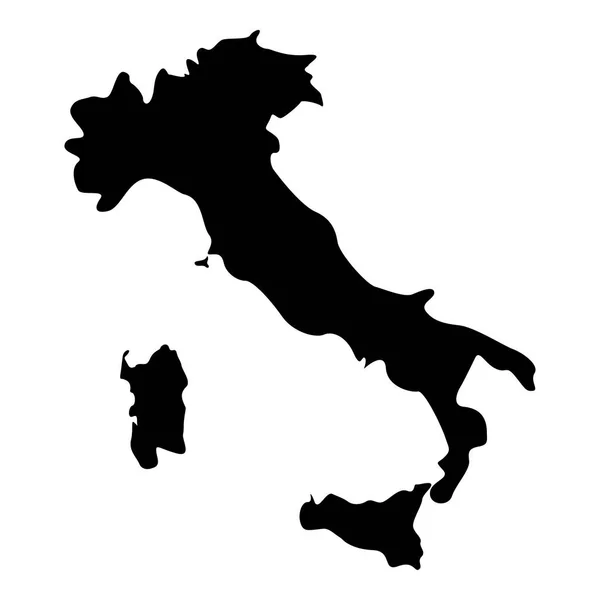 Mapa de Italia icono color negro ilustración plano estilo simple imagen — Vector de stock