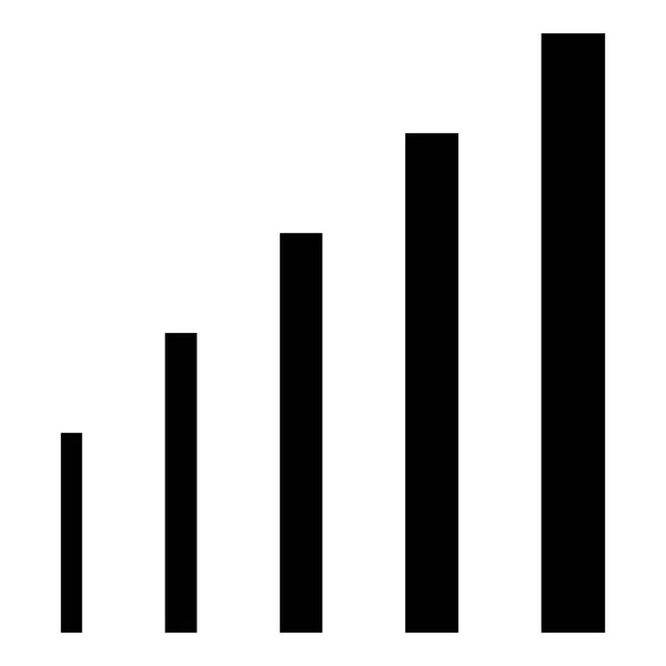 Crescita grafico icona colore nero illustrazione stile piatto immagine semplice — Vettoriale Stock