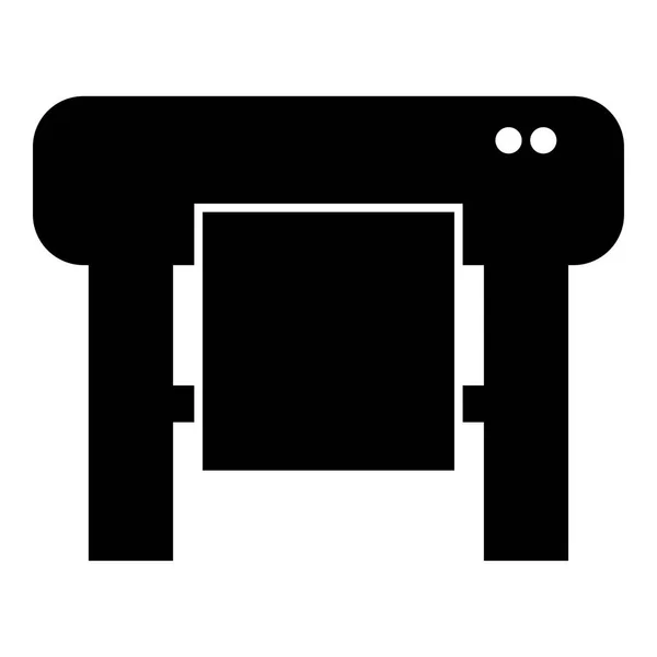 Icono de plotter ilustración en color negro estilo plano imagen simple — Vector de stock