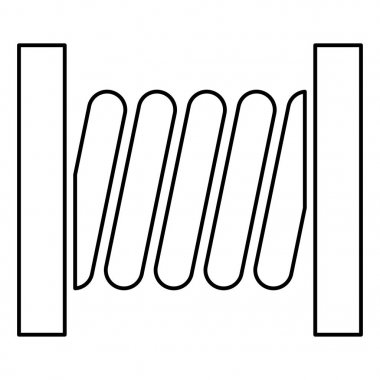 Tel simge siyah renkli düz stil basit görüntü illüstrasyon ile Kangal