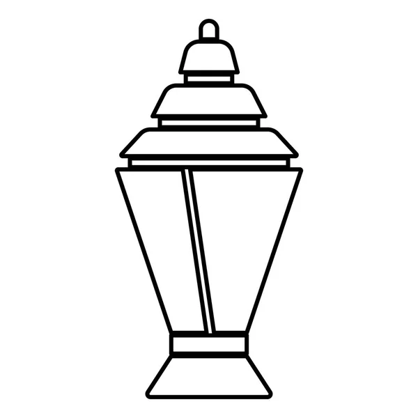Рамаданський ліхтар або іконка кольору чорний ілюстрація плоский стиль просте зображення — стоковий вектор