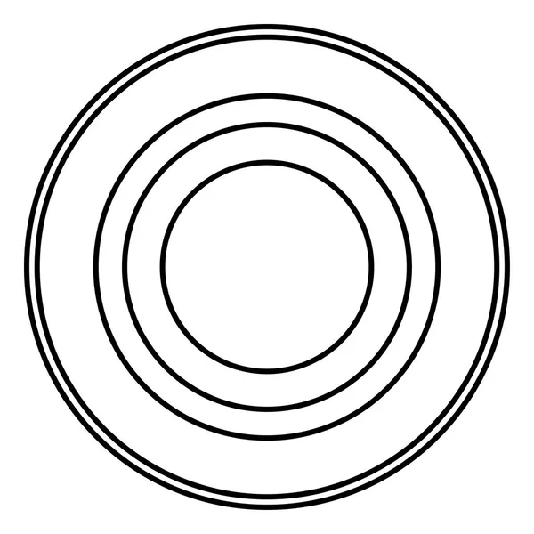 Radio signal symbol ansluta ikonen svart färg illustration platt stil enkel bild — Stock vektor