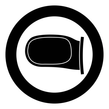 Yan ayna simge siyah renk vektör çizim basit görüntüsü geri