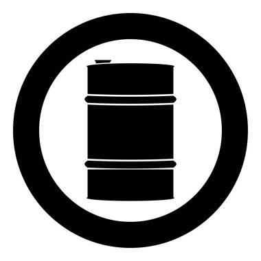 Petrol baller simge siyah renk vektör çizim basit resim