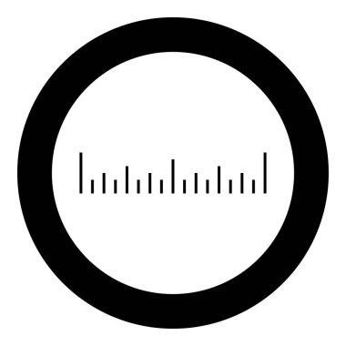 Ölçek cetveli simgesi siyah renk vektör çizim basit resim