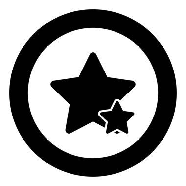 İki en iyi simgesi siyah renkli vektör çizim basit görüntü bol yıldızlı