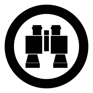 Gözlük simgesi siyah renk vektör görüntü illüstrasyon basit dürbün çifti