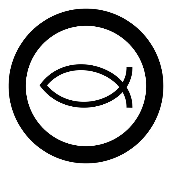 符号鱼图标黑颜色矢量插图简单图像 — 图库矢量图片