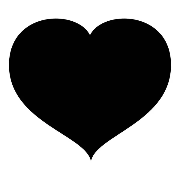 Coração com ícone final ilustração vetorial de cor preta — Vetor de Stock