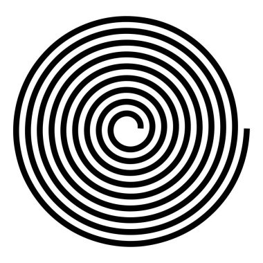 Spiral Helix Gyre simgesi siyah renk vektör illüstrasyonuName