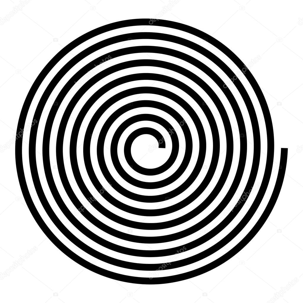 Spiral Helix Gyre icon black color vector illustration flat style image