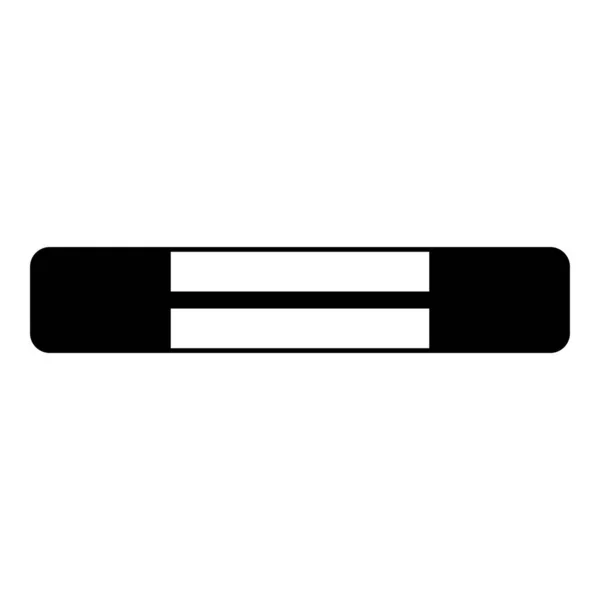 Símbolos de circuito de fusível elétrico Proteção contra sobrecarga Ícone de elemento combustível ilustração vetorial de cor preta imagem de estilo plano —  Vetores de Stock