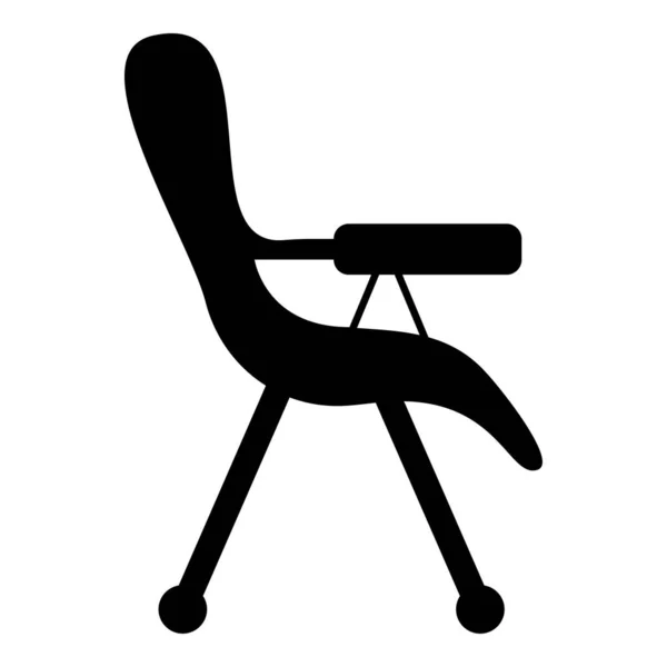 Піктограма крісла для годування чорного кольору Векторні ілюстрації зображення плоского стилю — стоковий вектор