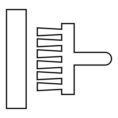 Duvar kağıdı simgesi simgesinde duvar kağıdı tanımlamasına yapıştırıcı uygulandı. Siyah renk vektörü çizimi düz resim biçimi