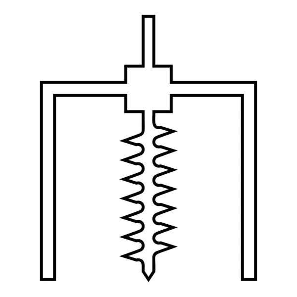 Drilling Rig Bore Ground Mine Industry Geological Boring Concept Auger — Stock Vector