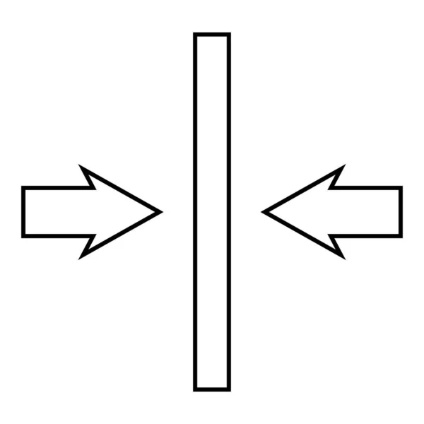Symmetrical Layout Image Designation Wallpaper Symbol Icon Outline Black Color — Stock Vector