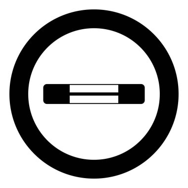 Elektrik fünyesi devre sembolleri Aşırı yükleme koruma Fusible element simgesi dairesel siyah renk vektör çizimi düz resim biçiminde