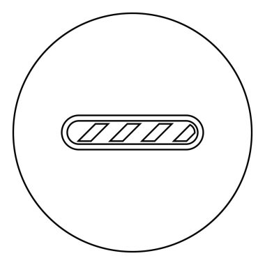 İlerleme durum simgesi dairesel yuvarlak hatlı siyah renk vektör illüstrasyonu düz resim ile yükleniyor