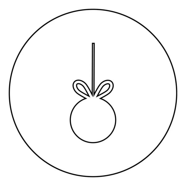 Weihnachtsbaumkugel Mit Schleife Für Werbung Großes Verkaufskonzept Symbol Kreis Runde — Stockvektor