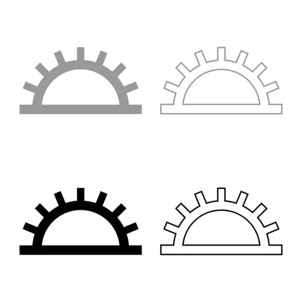 Közepes Fény Gyorsaság Kijelölés Tapéta Szimbólum Ikon Körvonal Készlet Fekete — Stock Vector